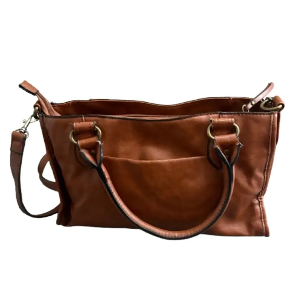 Rosetti Tooled Faux Leather Crossbody Bag Tan Western Bohemian‎ Floral - Picture 5 of 8